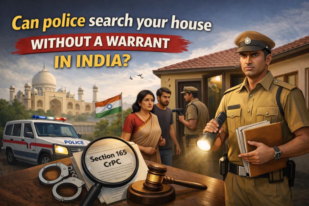 Can police search your house without a warrant in India